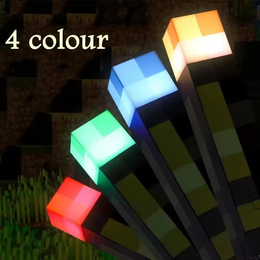 Antorcha Minecraft, hasta 8 colores recargable con type-c.